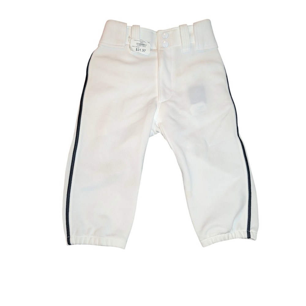 A-15 Mizuno Youth Baseball Short Pants – Size YS (Youth Small) – White w/‎ Black